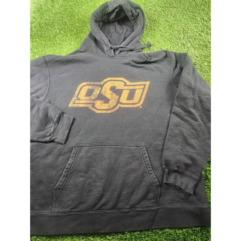 Oklahoma State Cowboys Sweatshirt Mens XL Black Football Port & Company Hoodie